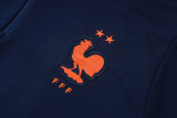 2026-27 France Royal blue Half Pull Tracksuit #B26075(半拉链)