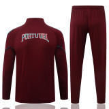 2026-27 Portugal Brown Red Half Pull Tracksuit #B26073(半拉链)