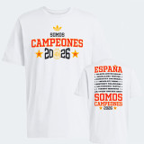 2026 Spain White Campeones High Quality T-Shirt (三叶标)