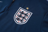 2026-27 England Royal blue Half Pull Tracksuit (半拉链)