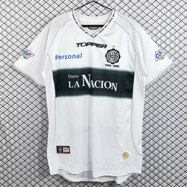 2002 Club Olimpia Home Retro Soccer Jersey