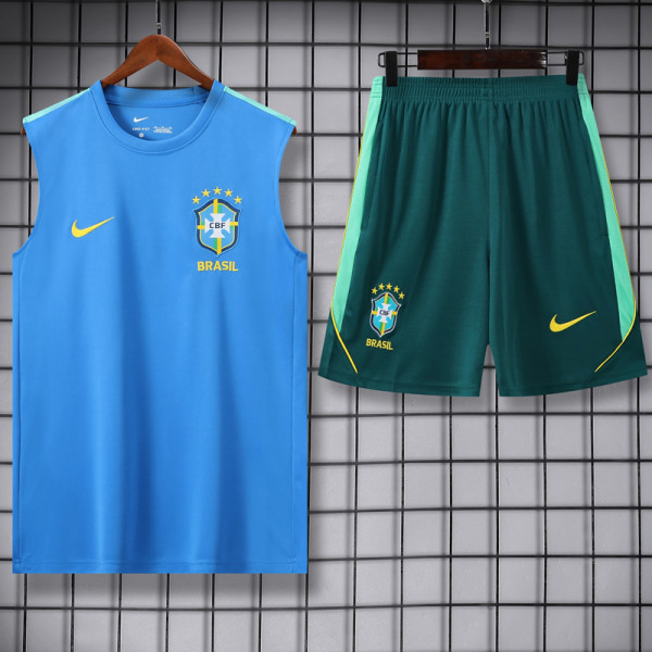 2026-27 Brazil Light blue Tank top and shorts suit
