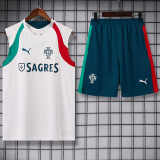 2026-27 Portugal White Tank top and shorts suit