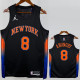 2025-26 Knicks ANUNOBY #8 Black Top Quality Hot Pressing NBA Jersey (Trapeze Edition) 飞人版