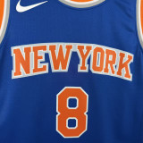 2022-23 Knicks ANUNOBY #8 Blue Top Quality Hot Pressing NBA Jersey