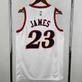 2025-26 76ERS JAMES #23 White Retro Top Quality Hot Pressing NBA Jersey (V领)