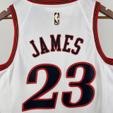 2025-26 76ERS JAMES #23 White Retro Top Quality Hot Pressing NBA Jersey (V领)
