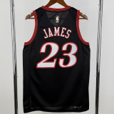 2025-26 76ERS JAMES #23 Black Retro Top Quality Hot Pressing NBA Jersey (V领)