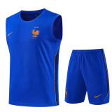 2026-27 France Fancy blue Tank top and shorts suit