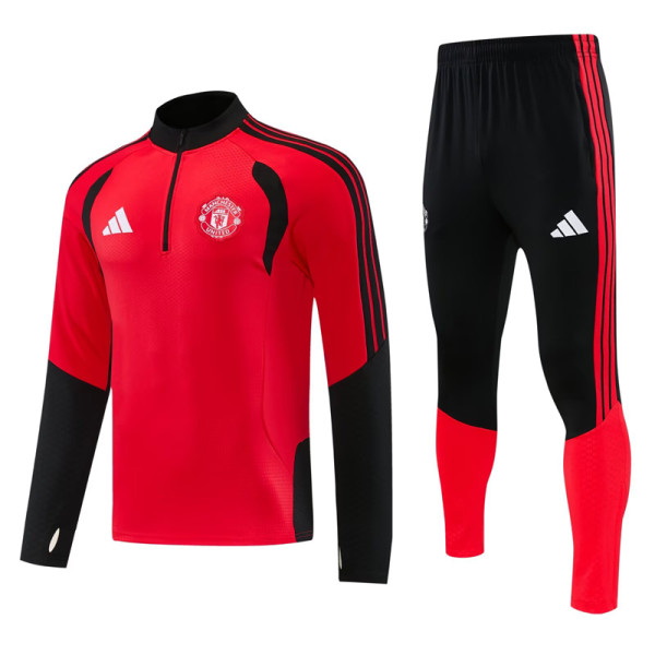 2026-27 Man Utd Red Half Pull Tracksuit (半拉链)