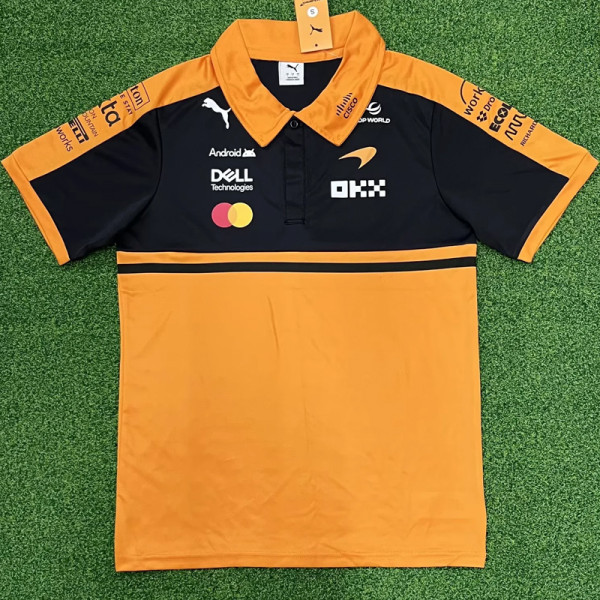 2026 McLaren Yellow Polo Racing Suit (Football Jersey Size)(有领)