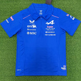 2026 高山队 Blue Polo Racing Suit (Football Jersey Size)(有领)