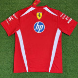 2026 Ferrari Red T-Shirts Racing Suit (Football Jersey Size)(圆领)