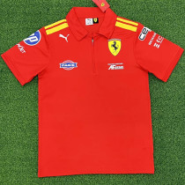 2026 F1 Ferrari Red Polo Racing Suit (Football Jersey Size)(有领)