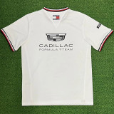 2026 Cadillac White T-Shirts Racing Suit (Football Jersey Size)(圆领)