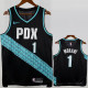 2025-26 Trail Blazers MORANT #1 Black City Edition Top Quality Hot Pressing NBA Jersey (V领)