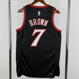 2025-26 76ERS BROWN #7 Black Top Quality Hot Pressing NBA Jersey (V领)