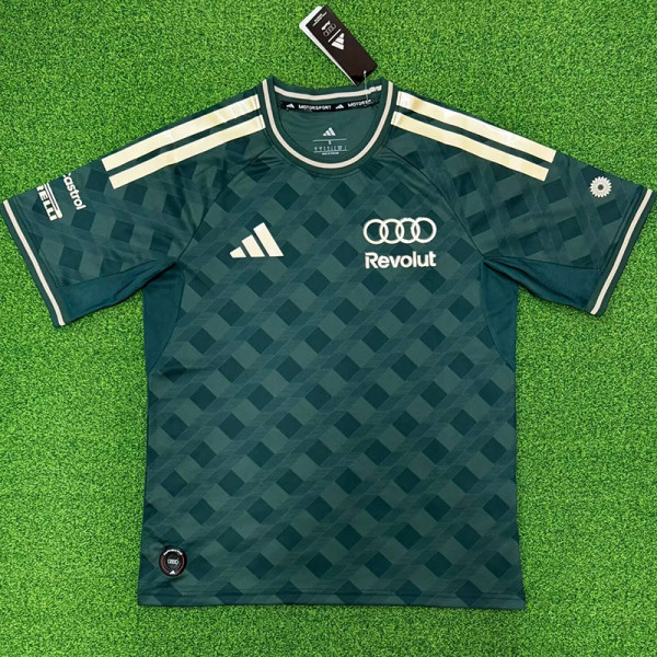 2026 Audi Green T-Shirts Racing Suit (Football Jersey Size)(圆领)