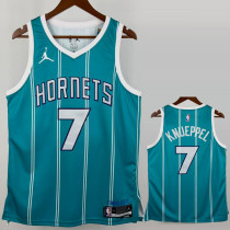 Hornets KNUEPPEL #7 Blue Away Top Quality Hot Pressing NBA Jersey (Trapeze Edition) 飞人版