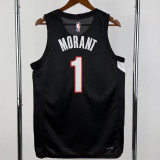 2025-26 Trail Blazers MORANT #1 Black Top Quality Hot Pressing NBA Jersey (V领)