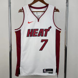 HEAT ANTETOKOUNMPO.#7 White Top Quality Hot Pressing NBA Jersey (V领）