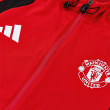 2026-27 Man Utd Red Windbreaker Suit (Hoodie)(风衣套装)