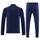 2026-27 PSG Royal blue Half Pull Tracksuit (半拉链)