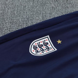 2026-27 England Royal blue Windbreaker Suit (Hoodie)(风衣套装)