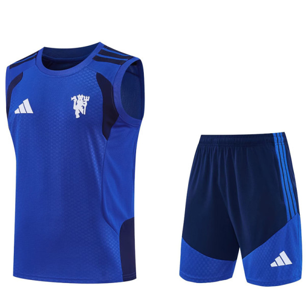 2026-27 Man Utd Fancy blue Tank top and shorts suit