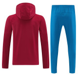 2026-27 Portugal Red blue Windbreaker Suit (Hoodie)(风衣套装)