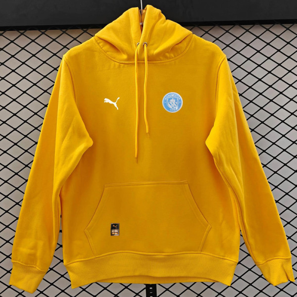 2026-27 Man City Yellow Hoody 黄色(加绒)蓝标