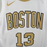 2025-26 Celtics GEORGE #13 White City Edition Top Quality Hot Pressing NBA Jersey