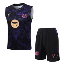 2026-27 BAR Black Purple Tank top and shorts suit #D26084