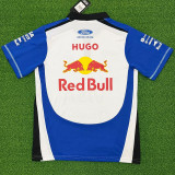 2026 Red Bull White Blue Polo Racing Suit (Football Jersey Size)(有领)
