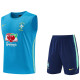2026-27 Brazil Lake blue Tank top and shorts suit
