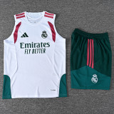 2026-27 RMA White green Tank top and shorts suit