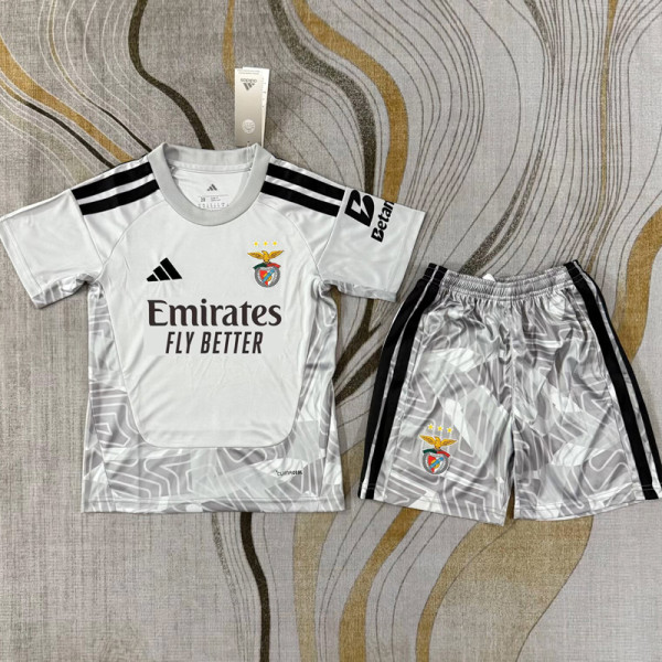 2026-27 Benfica Grey Goalkeeper Kids Soccer Jersey