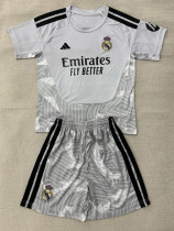 2026-27 RMA Grey Goalkeeper Kids Soccer Jersey