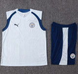2026-27 Man City Light blue Tank top and shorts suit #D26091