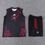2026-27 Man Utd Black Tank top and shorts suit
