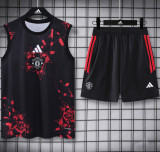 2026-27 Man Utd Black Tank top and shorts suit