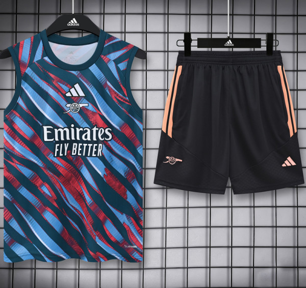 2026-27 ARS Red Blue Tank top and shorts suit
