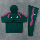 2026-27 RMA Dark green Windbreaker Suit (Hoodie)(风衣套装)