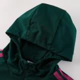 2026-27 RMA Dark green Windbreaker Suit (Hoodie)(风衣套装)