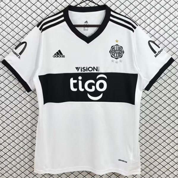 2017 Club Olimpia Home Retro Soccer Jersey