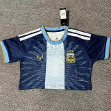 2026-27 Argentina Farewell Match Royal blue Women Cheerleader Shirt (女啦啦短袖)