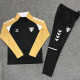 2026-27 Malaga Black Half Pull Tracksuit (Pants Have Pocket)(半拉链)