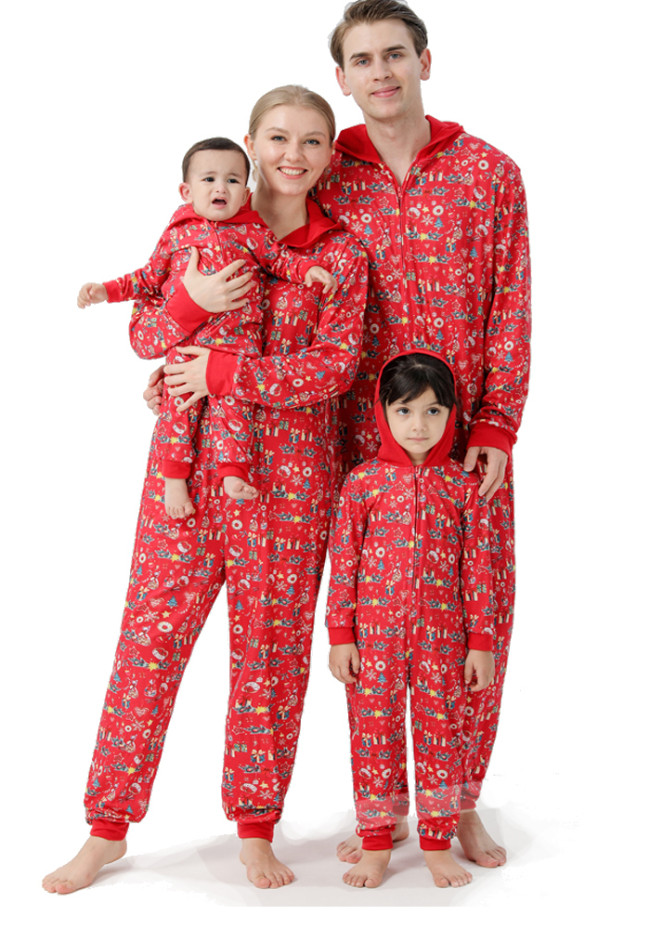High-quality baby boys, girls, women's clothing, men's clothing, family one-piece Christmas pajamas