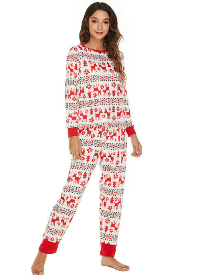 Christmas Home Clothes Elk Pajama Two Piece Set