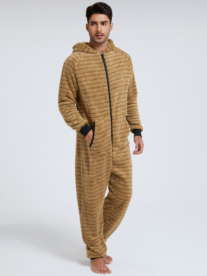 Men's Hooded Camo Jumpsuit